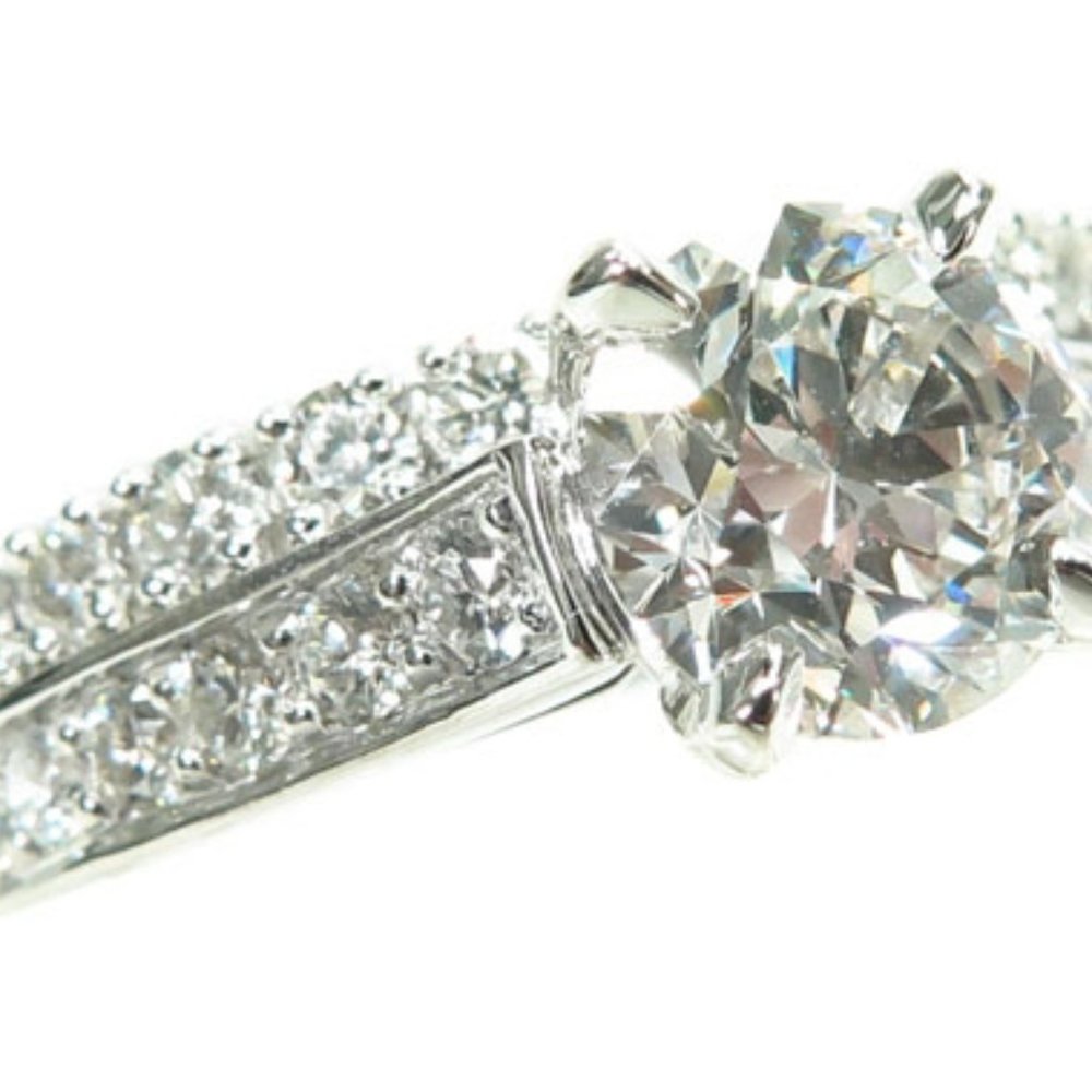 Platinum Prong 1.50 ct Diamond Engagement Ring Set - Picture 5 of 9
